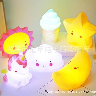 Ins Creative Cartoon Gift Night Light Sun Moon Star Ring Toy Kidsren's Night Light Gift Ornaments