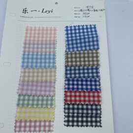春夏色织新品韩风肌理格子条纹男女童装衬衫连衣裙吊带鞋材裤料