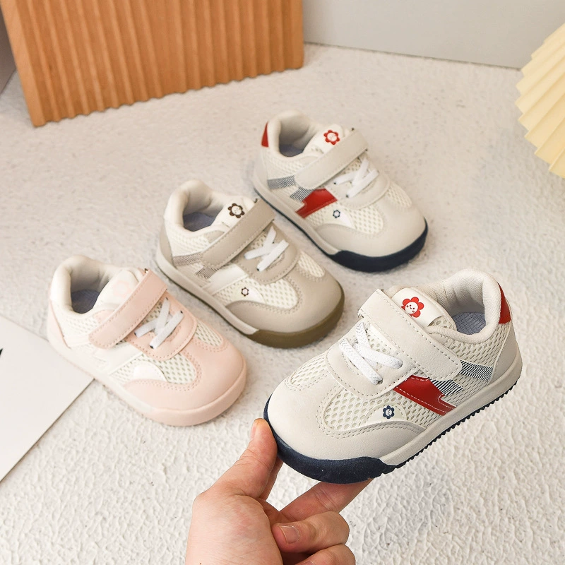 Детская липучка в мягкой подошве кроссовки 2025 весна и осень новая детская обувь детская полоска корейская походная обувь