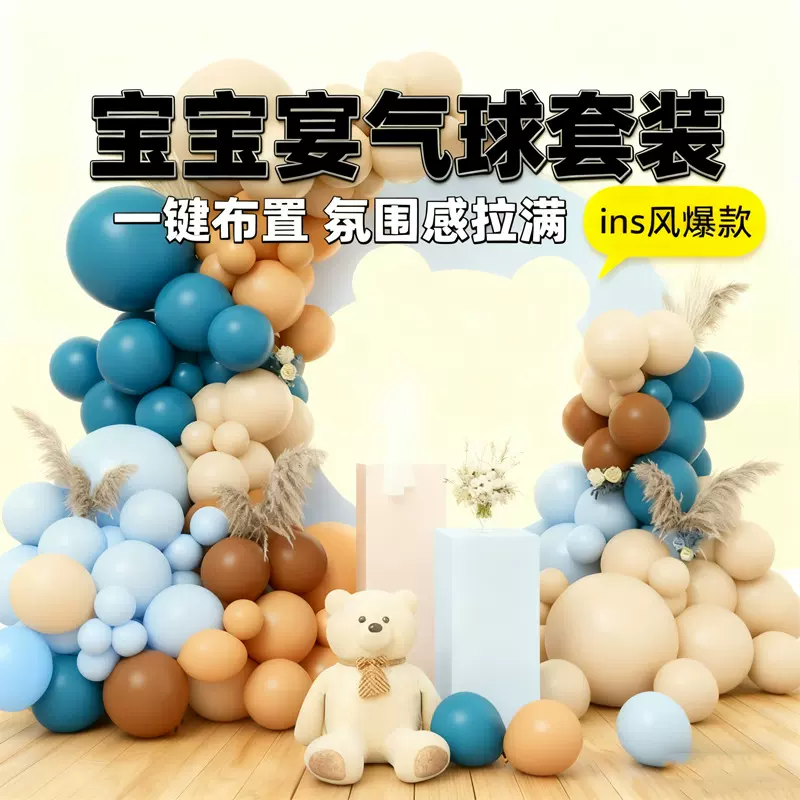 跨境热销气球套装森林主题儿童生日主题派对装饰丛林背景布置气球