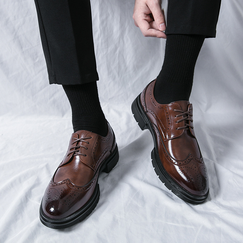 Factory Direct Sales Cross-Border Large Size Casual Leather Shoes