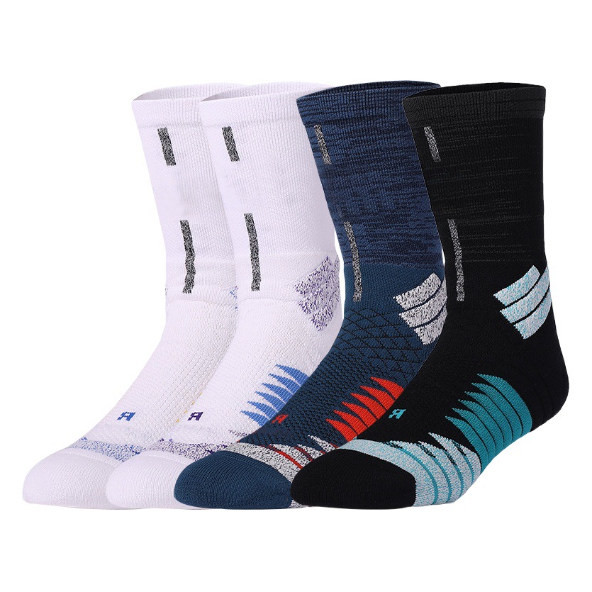 Calcetines de baloncesto profesionales para hombre, antideslizantes, calcetines de compresión hasta la pantorrilla, parte inferior de toalla gruesa, calcetines deportivos profesionales para adultos