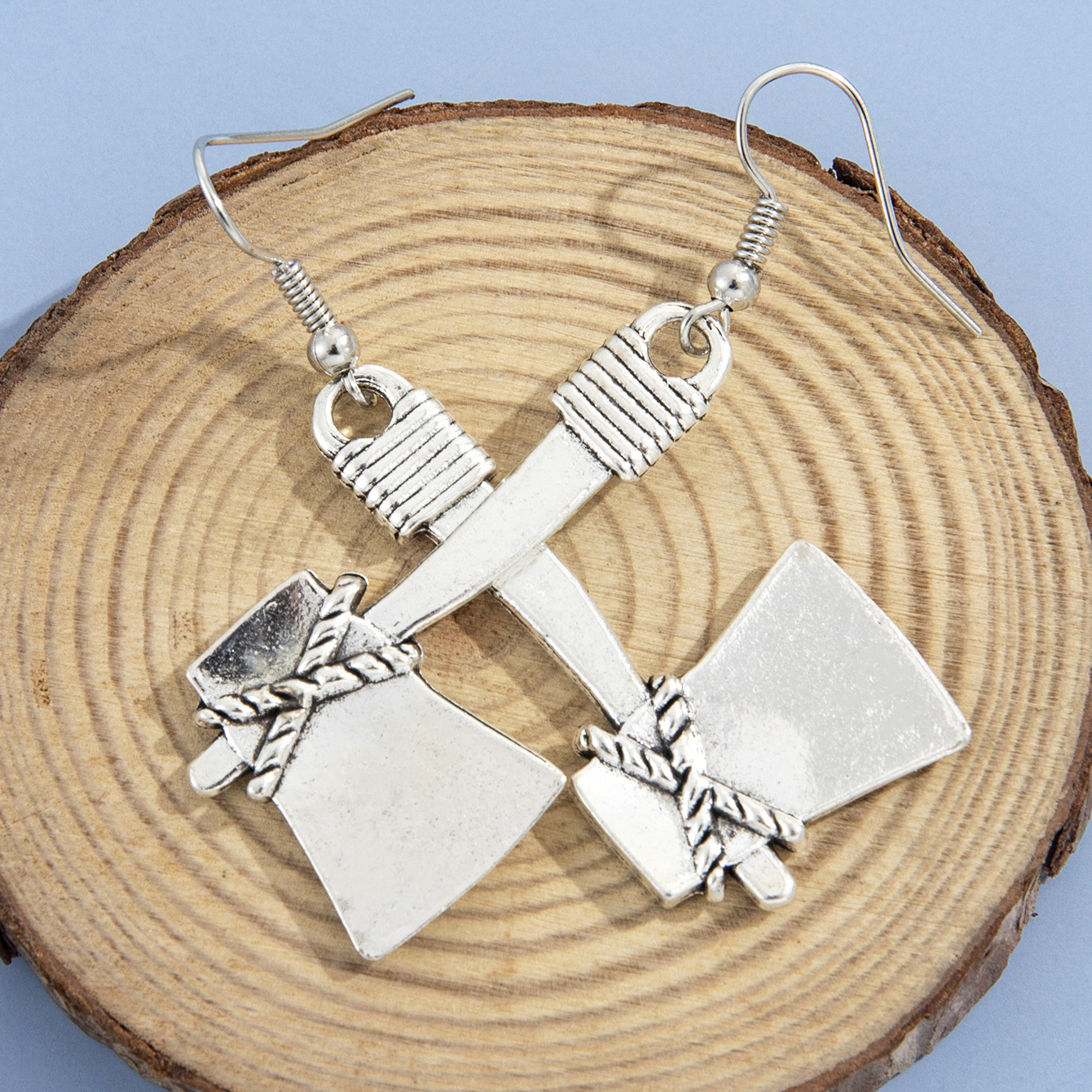 Retro Simple Axe Pendant Earrings display picture 2