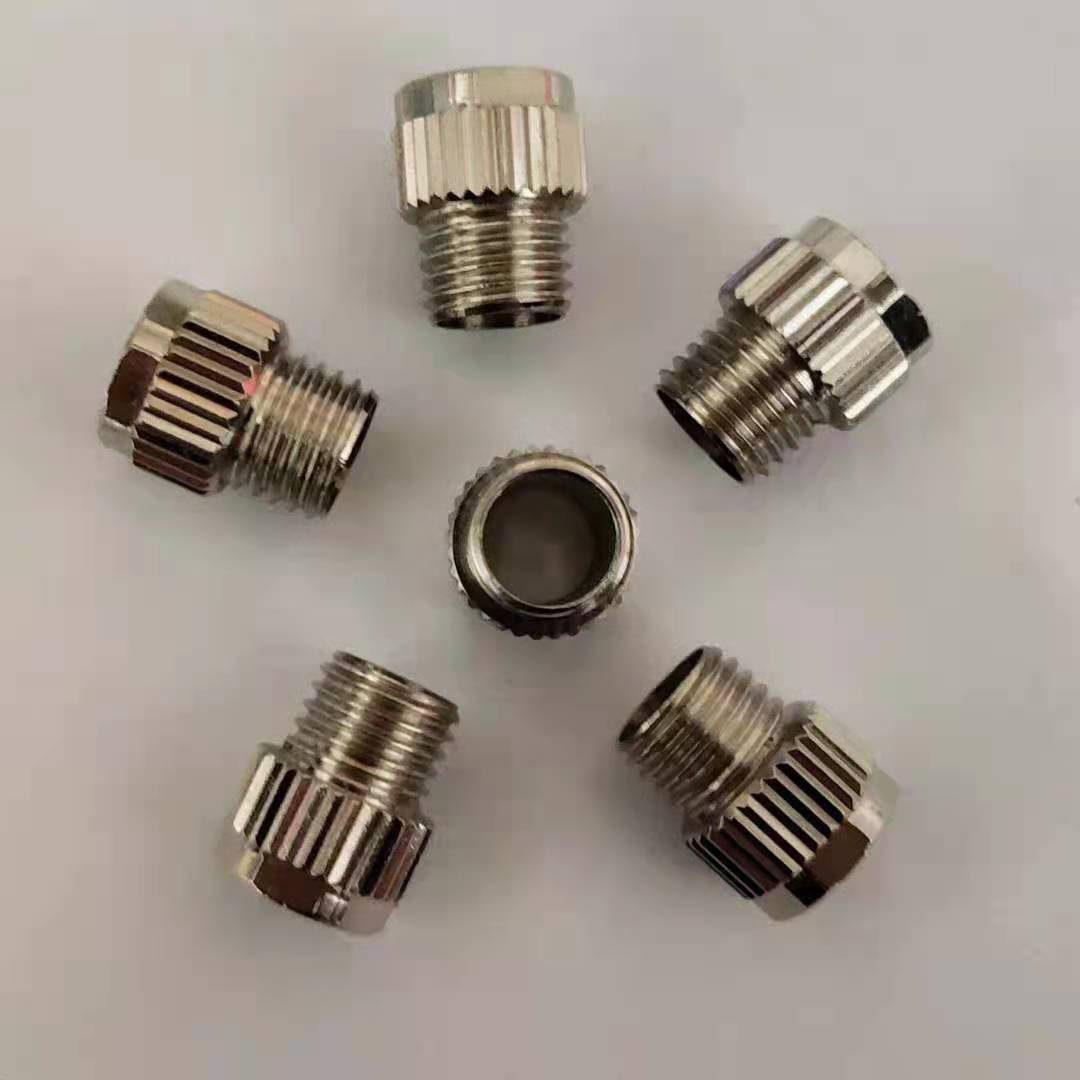 黄铜加工航空线束插头公母螺丝螺母连接器法兰五金件配件