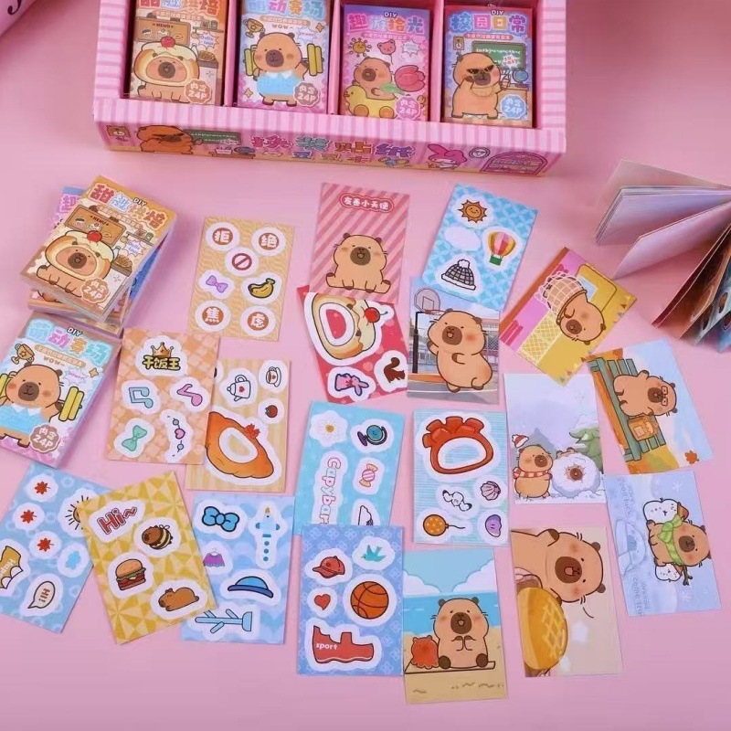 学生奖励奖品新款热卖三丽鸥换装豆豆本创意画画贴纸儿童益智礼品|undefined
