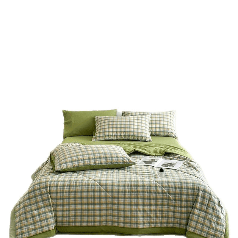 10A edredón de enfriamiento de verano antibacteriano edredón de verano de algodón lavado de cuatro piezas edredón de dormitorio núcleo de primavera y otoño edredón fino edredón de aire acondicionado simple y doble