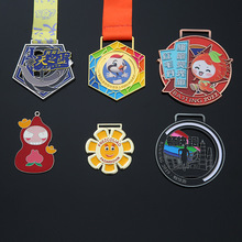 马拉松运动会金属奖牌定制足球杯纪念奖章自行车比赛金银铜挂牌