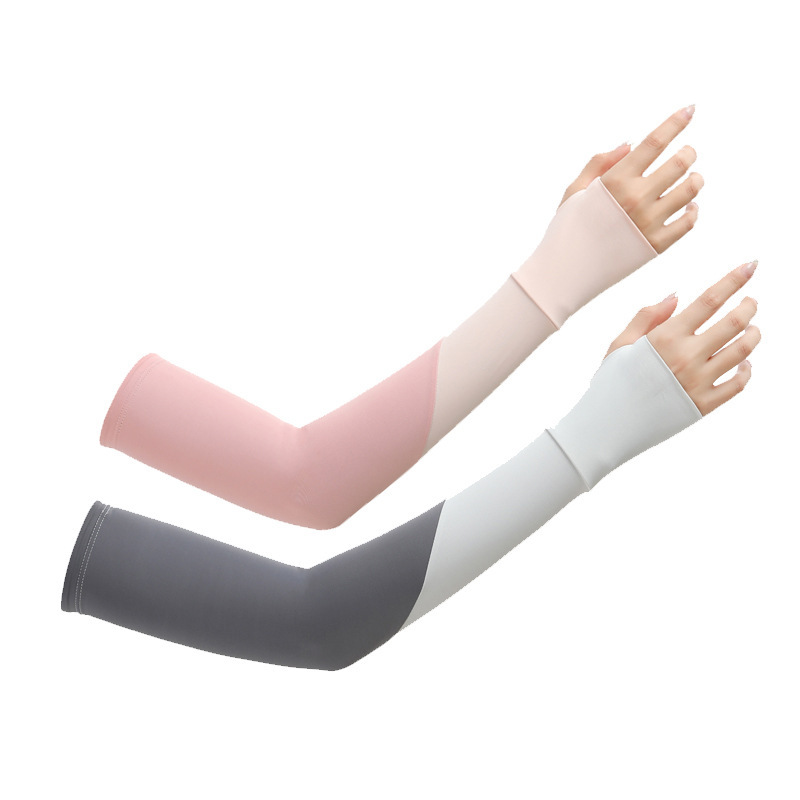 Mangas de hielo con protección solar, mangas delgadas para mujer, mangas de mano resistentes a los rayos UV de todo fósforo de moda, protección de los brazos largos para la conducción en verano