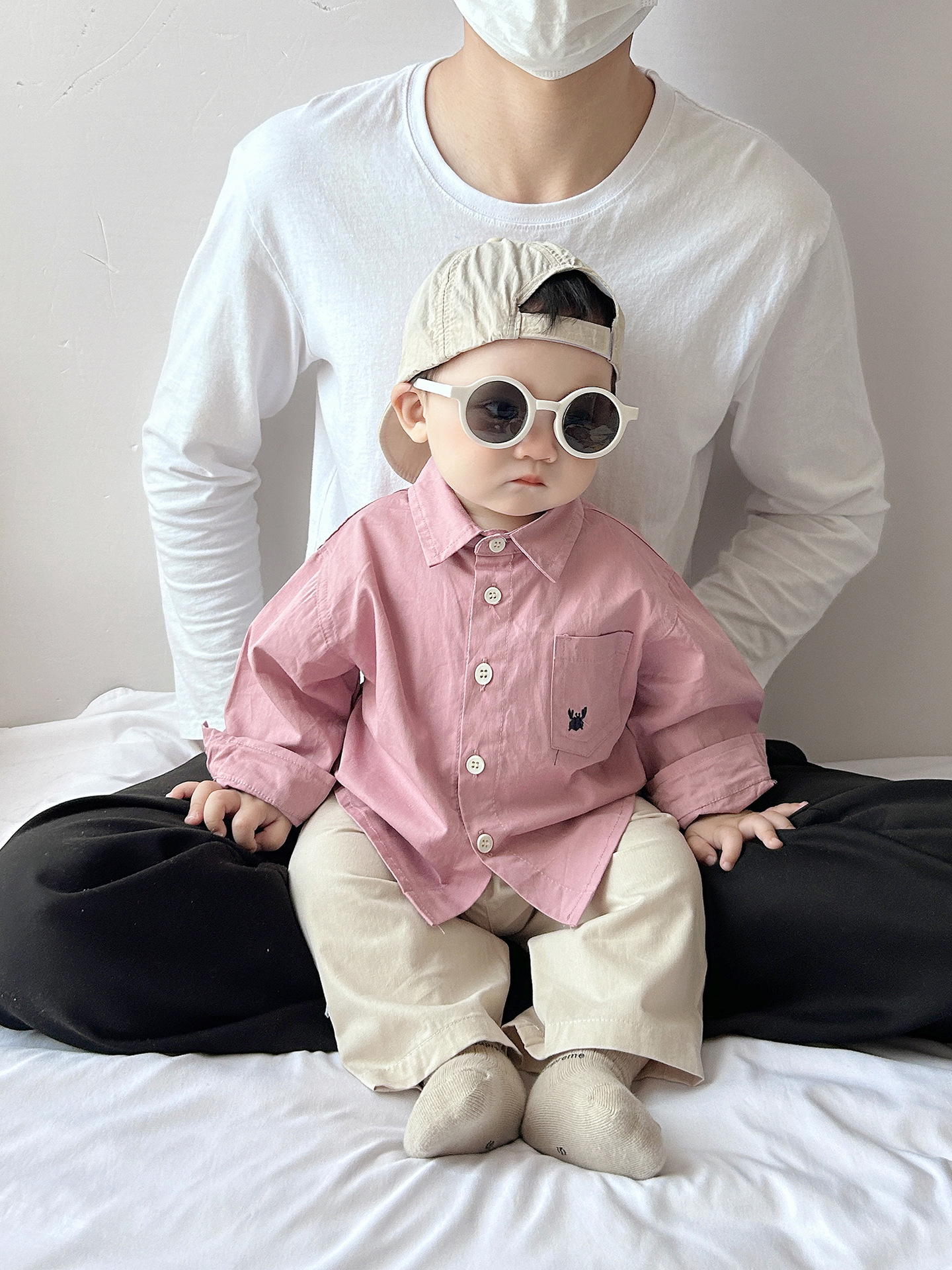 Camisa de manga larga estilo coreano para bebé, primavera y otoño 2025, nueva camisa versátil bordada para niños, top informal y elegante