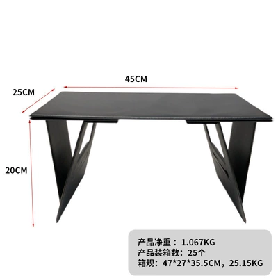 Multifunctional foldable car table, rear seat computer table, storage rack, dual-use for car and home, lightweight foldable car desk (Car table board) - folding-table-elegant-black-weak-magnetic-model