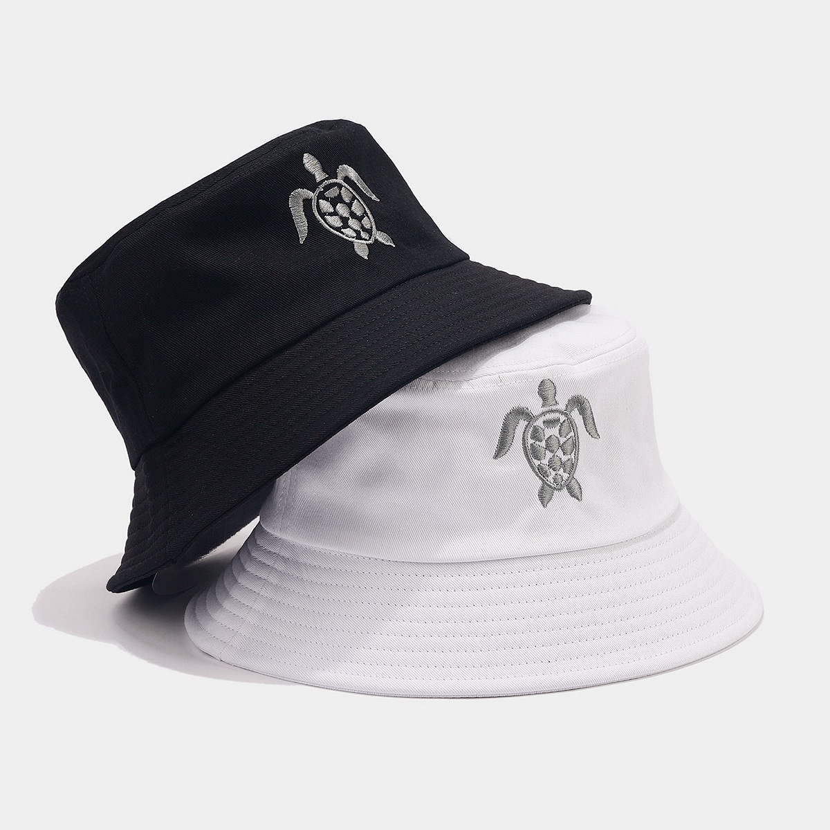 Nuevos productos de comercio electrónico transfronterizo tortuga bordada algodón sombrero de pescador sombrero de sombrero masculino