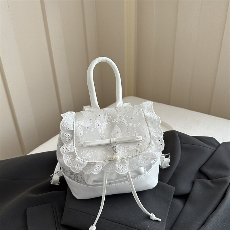 Sweet girl nicho de encaje mochila de mujer 2026 nueva mochila universal exquisita mini mochila