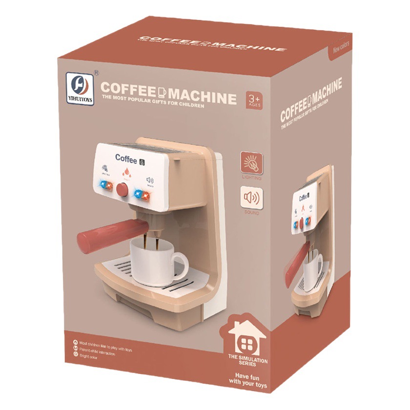 Juguete de cocina con máquina de café de simulación para juegos de rol infantiles 2024, venta al por mayor transfronteriza para niñas de 2 a 5 años.
