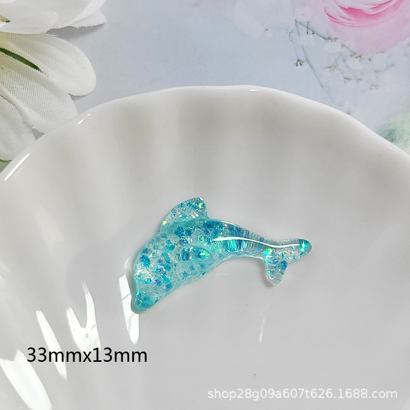 水晶美人鱼海豚海星diy树脂饰品配件发夹抓夹吊坠手工配饰材料|undefined