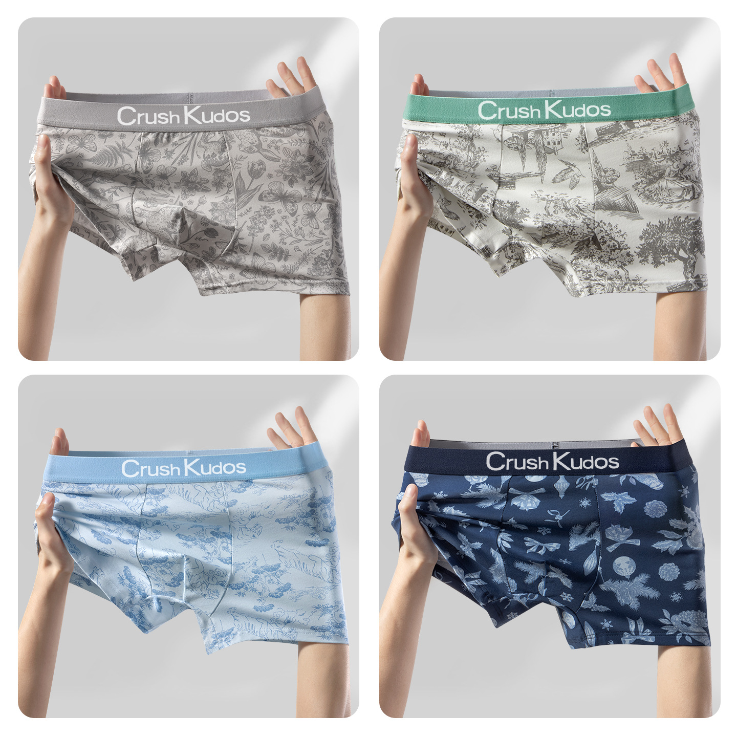 Pantalones íntimas de hombre algodón de seda de morera 7A antibacterianos 2025 nuevos pantalones cortos de ángulo plano transpirables para hombres