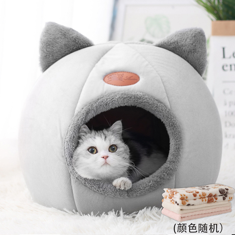 귀여운 고양이 머리 둥지 [업그레이드 및 두꺼워짐] 무료 고품질 담요