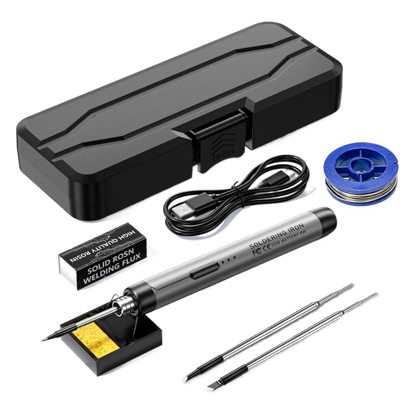 USB портативная зарядка 5V8W электрический паяльник для ремонта сварки мини-домашний 800 мАч литиевая батарея паяльник набор