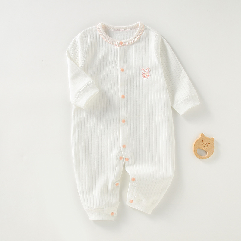 Baby jumpsuit spring and autumn baby boy newborn long-sleeved climbing clothing baby pajamas cotton baby clothes