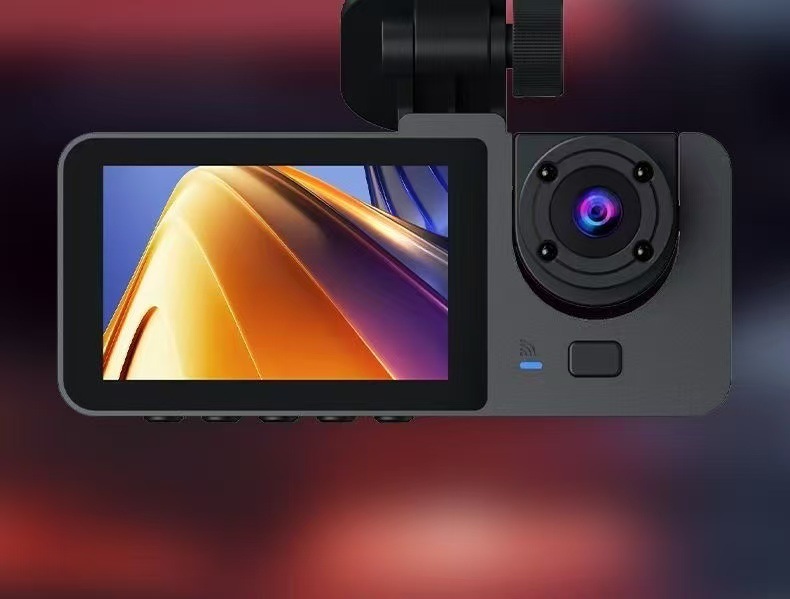 Y15 New 3-Lens Driving Recorder Hd 1080P Simultaneously Records in Front of the Car, Inside the Car and Behind the Car in Multiple Languages ​​W