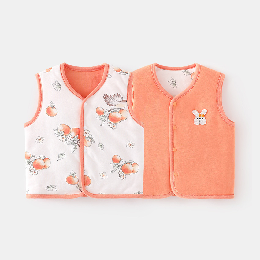 Оранжевый (с обеих сторон хурмы Руи ватные жилеты)