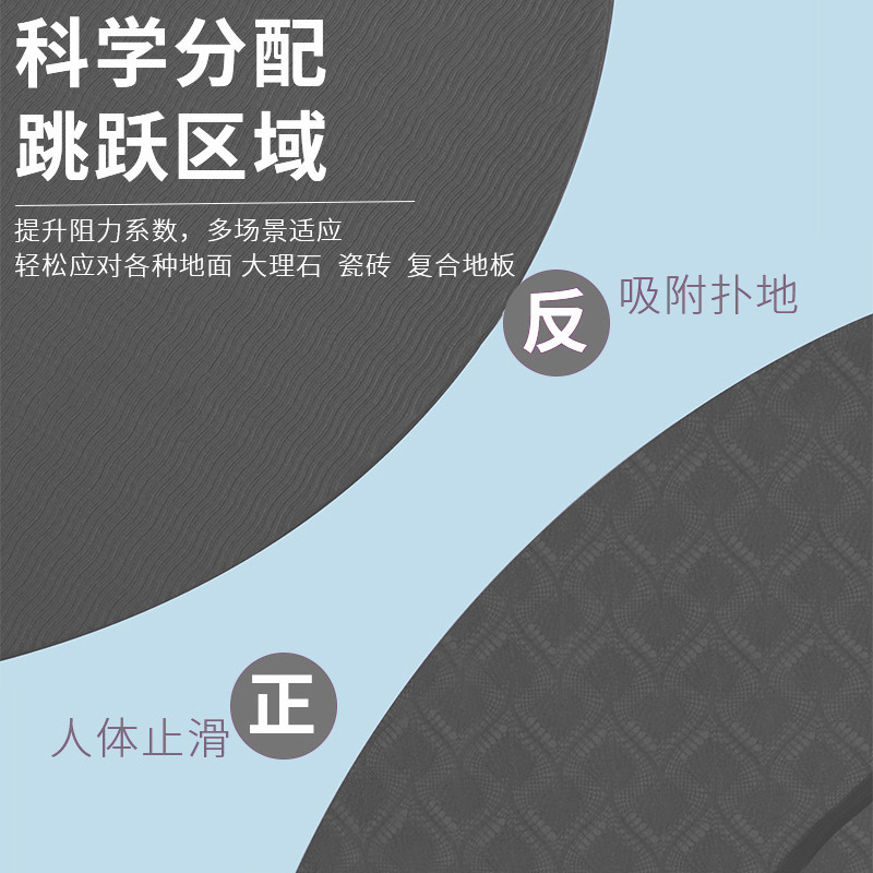 Estera de yoga TPE al por mayor estera de cuerda para saltar amortiguación deportiva antideslizante estera de piso de cuerda para saltar fitness fábrica