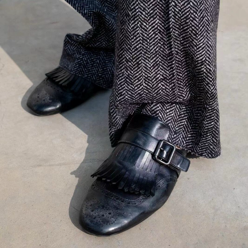 Высококачественная обувь PRD*25SS Walking Retro Flow Caves Calc Cowing Cowing Platform Mueller Smal Drag Shoes