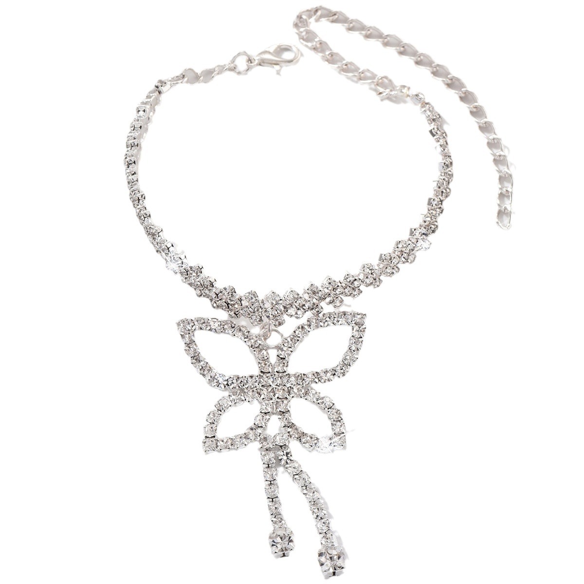 Accesorios sexuales europeos y estadounidenses cruzados nuevos productos diamantos mariposa personalidad tobillo de tobillo de diamante de playa
