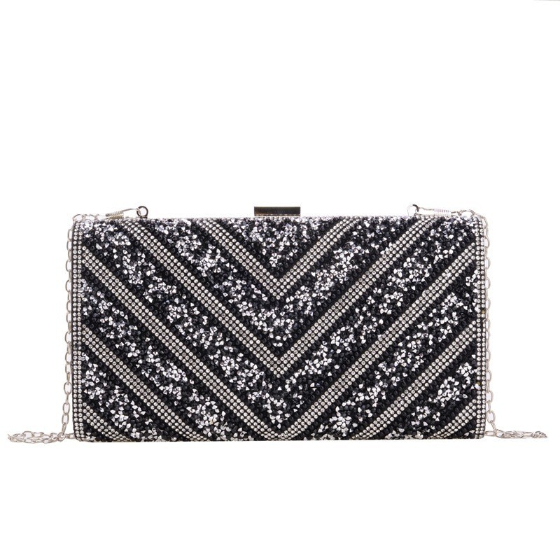 Nuevo paquete de cena de lujo ligero transfronterizo bolsas de mano de damas europeas y estadounidenses con diamantes vestido de fiesta de alta calidad bolsas de cena