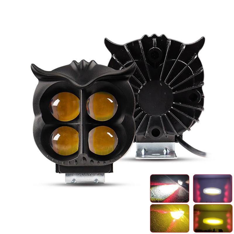 Cross-border wide-voltage electric motorcycle spotlight LED high-brightness integrated high-low beam front light external modification light