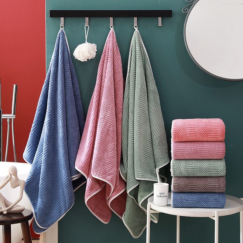 Luxurious Coral Fleece Bath Towel Soft Super Absorbent Gift Towel_voghion.com