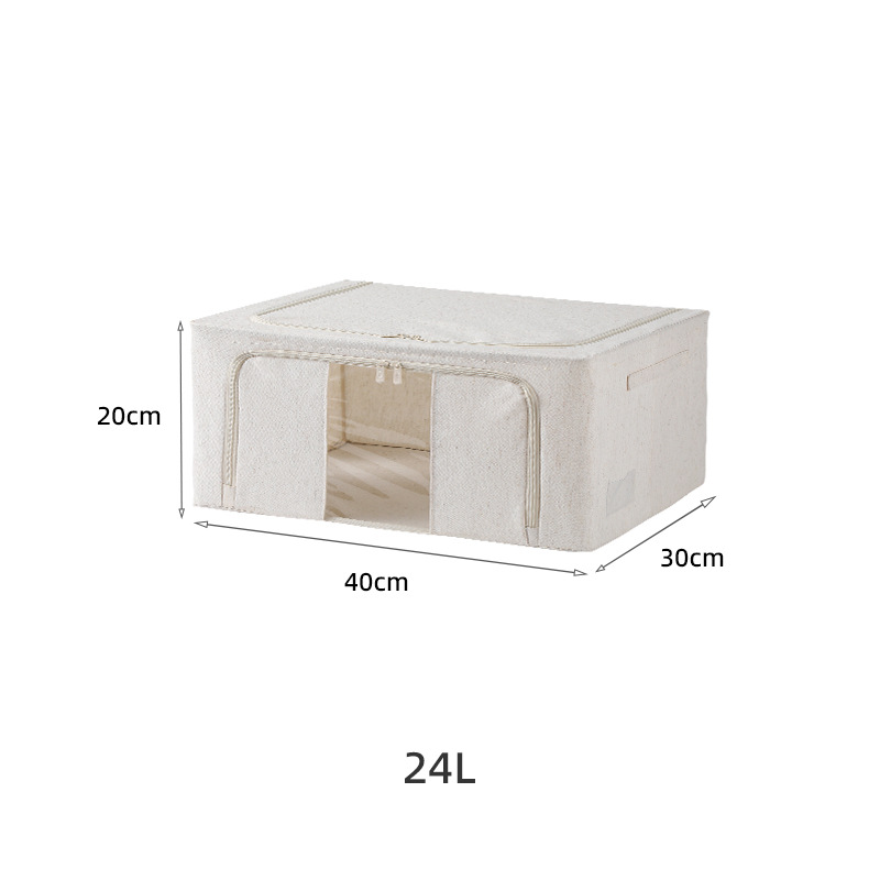 Anqin PP ボード衣類収納ボックス生地折りたたみ天山綿とリネン寝室収納大容量防塵ボックス