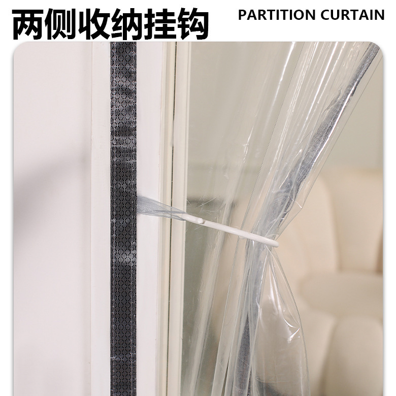 空调门帘隔热保暖防风防油烟家用卧室阳台客厅磁性魔术贴自粘门帘|undefined