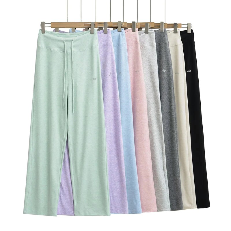 2025 Spring/Summer New Versatile Floor-Length Sweatpants Extended Street Style Lazy Relaxed Low-Waist Loose Casual Pants for Women