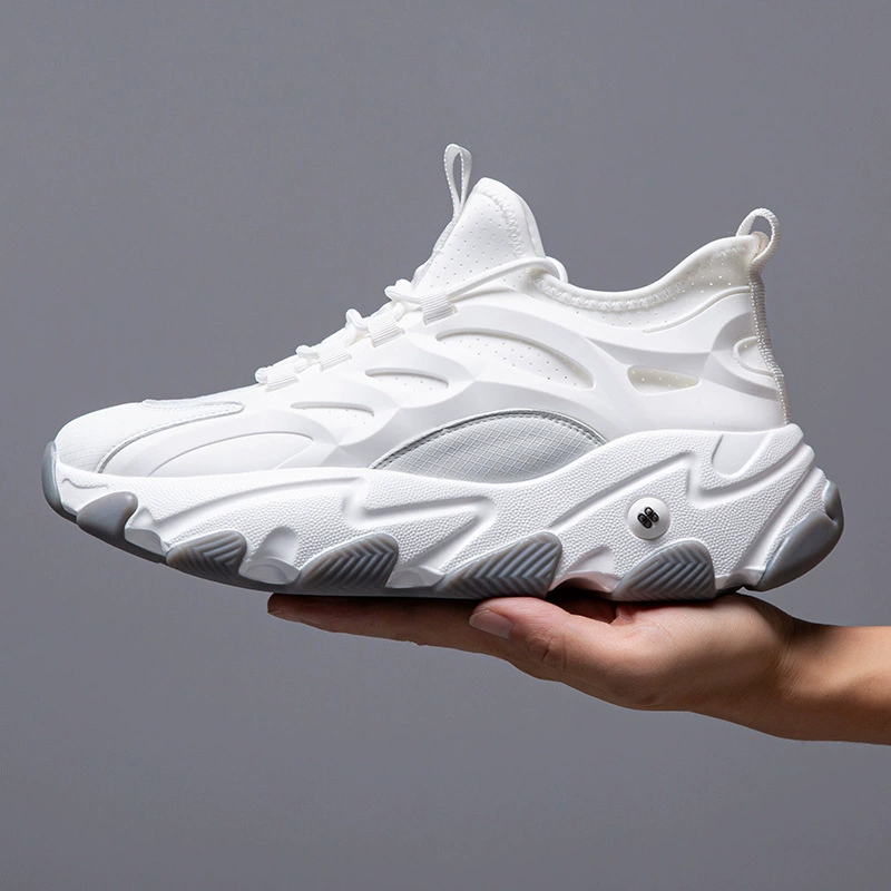 Mesh extra large sports shoes for leisure, high casual footwear platform, plus size, 2025 years