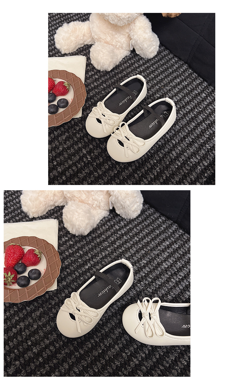Mädchen Leder Ballerinas Mit Schleife Für Festliche Anlässe_voghion.com
