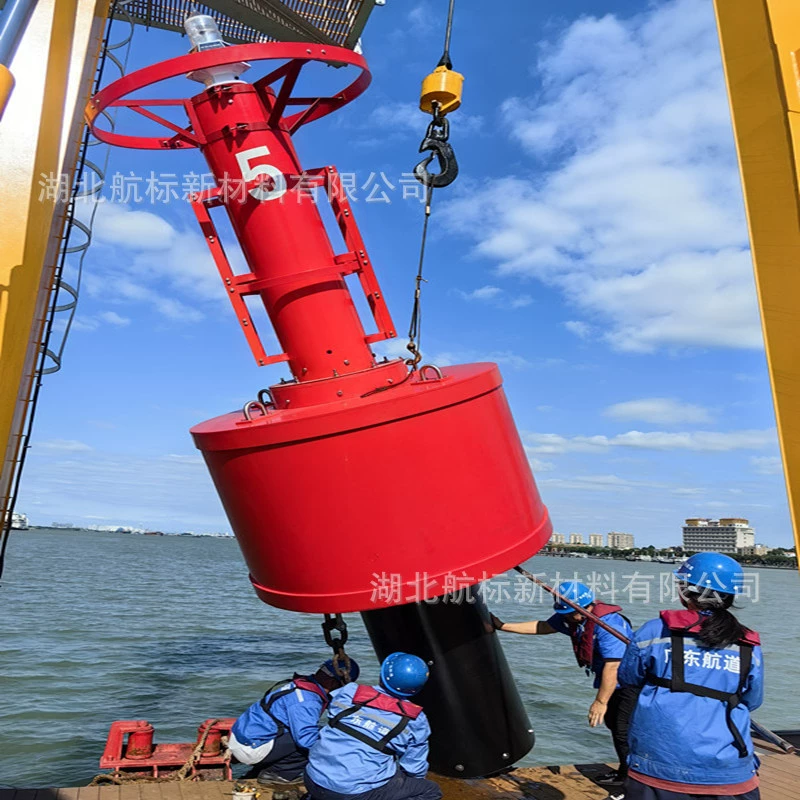 Плавучий буй для каналов, лодка, стальной буй из полиэтилена сверхвысокого молекулярного веса, интегрированный навигационный маяк, навигационное предупреждение