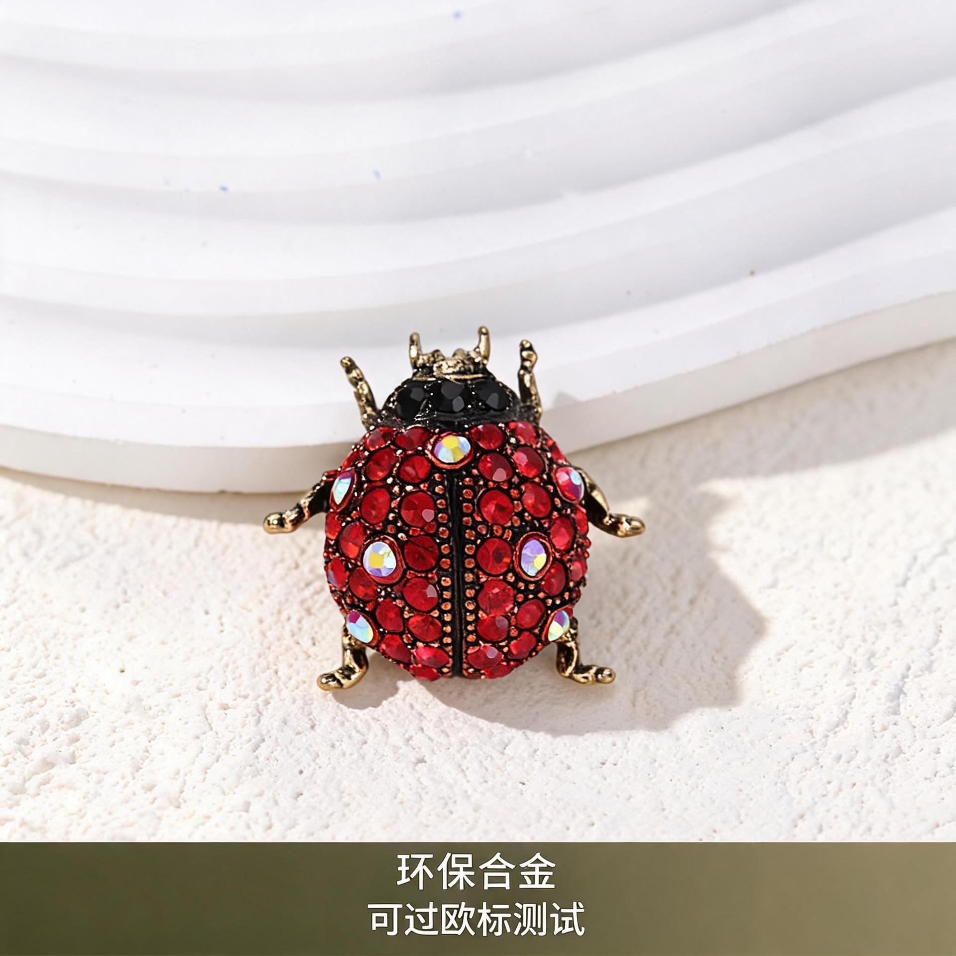 Eco-Friendly Alloy Enamel Animal Brooches: Bird, Beetle, Frog Brooches, High-End Diamond-Encrusted New Models, Cross-Border Brooch Wholesale