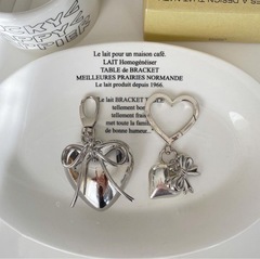 韓國ins小眾設計愛心蝴蝶結鑰匙扣掛件耳機套包包配飾掛飾