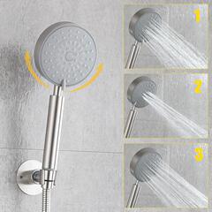 304 stainless steel handheld shower head with three/five function adjustable pressure shower head