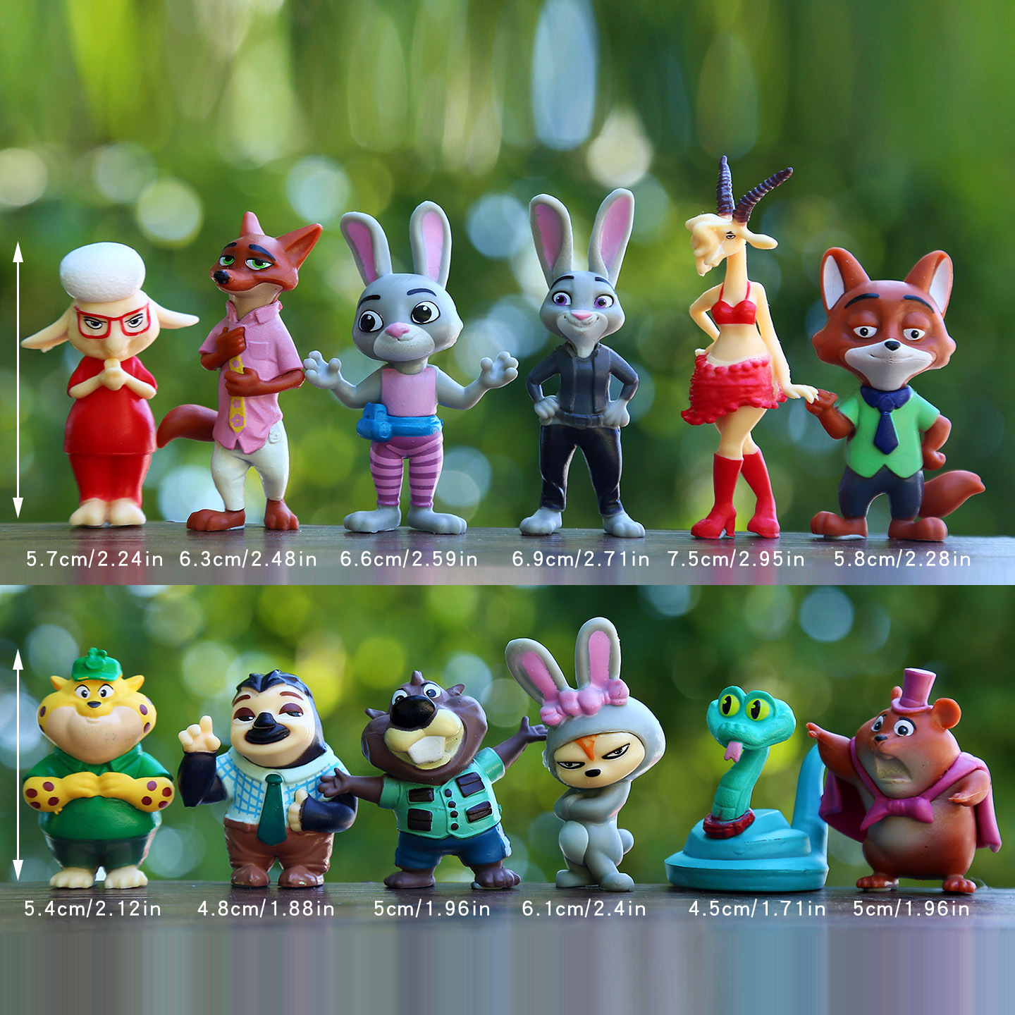 New cross-border anime movie small animal series dolls, cute rabbit, fox, and lamb figurines, decorative ornaments