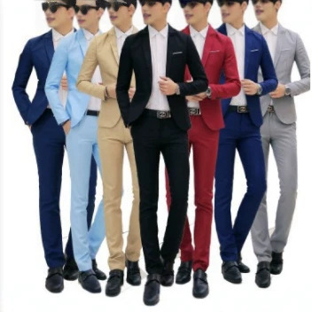 Factory Wholesale Men's Suit Four Seasons Men's Fashion Business Korean Slim Fit Men's Suit