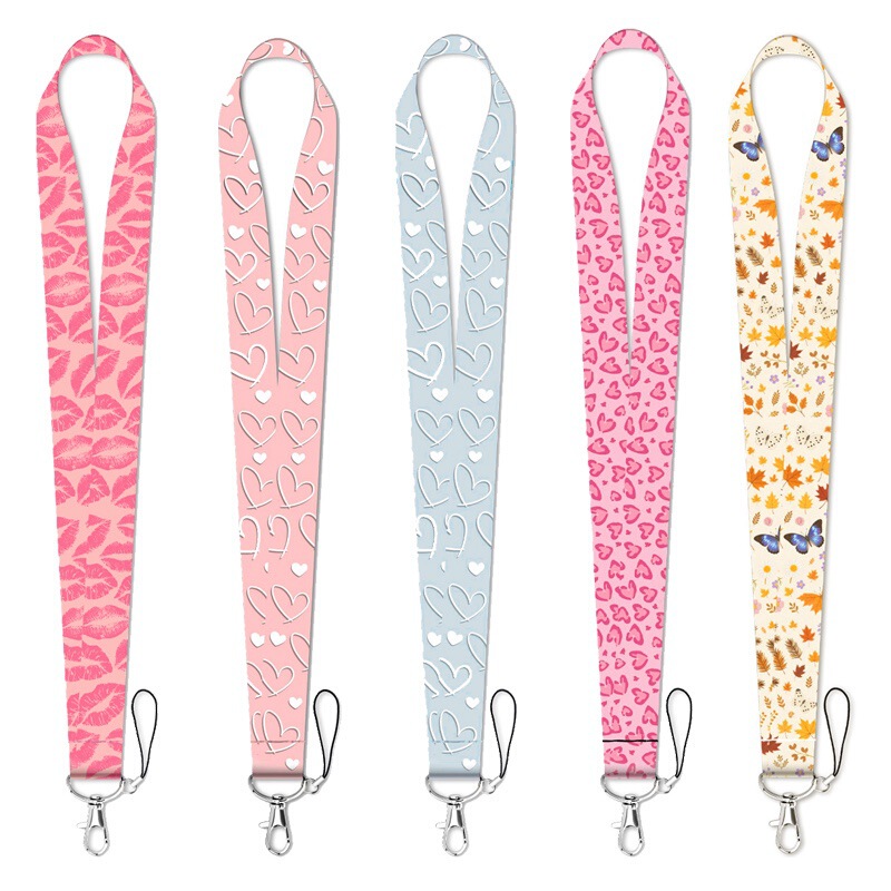 Heart-Shaped Butterfly Fresh Style Personalized Phone Lanyard for Students, Anti-Loss Strap for Phone, Meal Card, and Id Heart-Shaped Butterfly Fresh Style Personalized Phone Lanyard for Students, Anti-Loss Strap for Phone, Meal Card, and Id