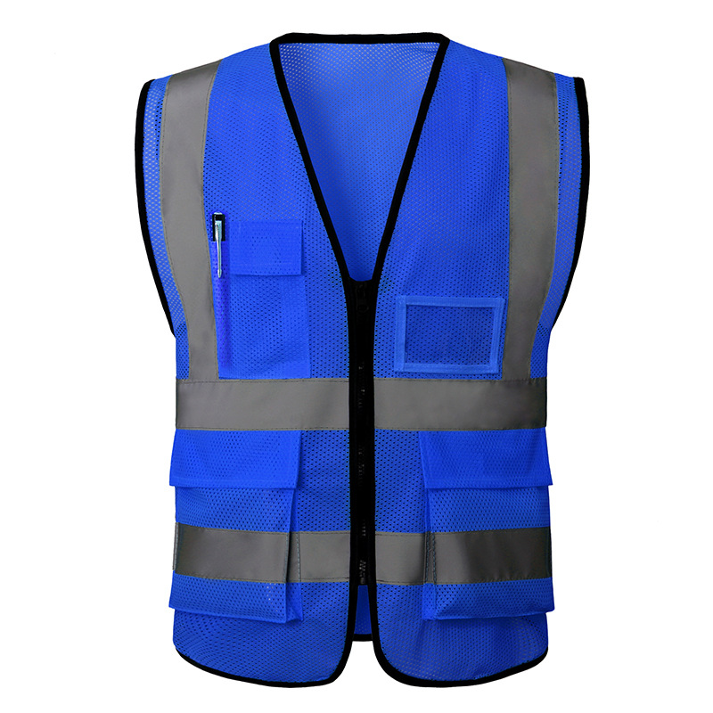 Chaleco Reflectante de Seguridad de Malla Multi Bolsillos para Construcción y Seguridad Vial