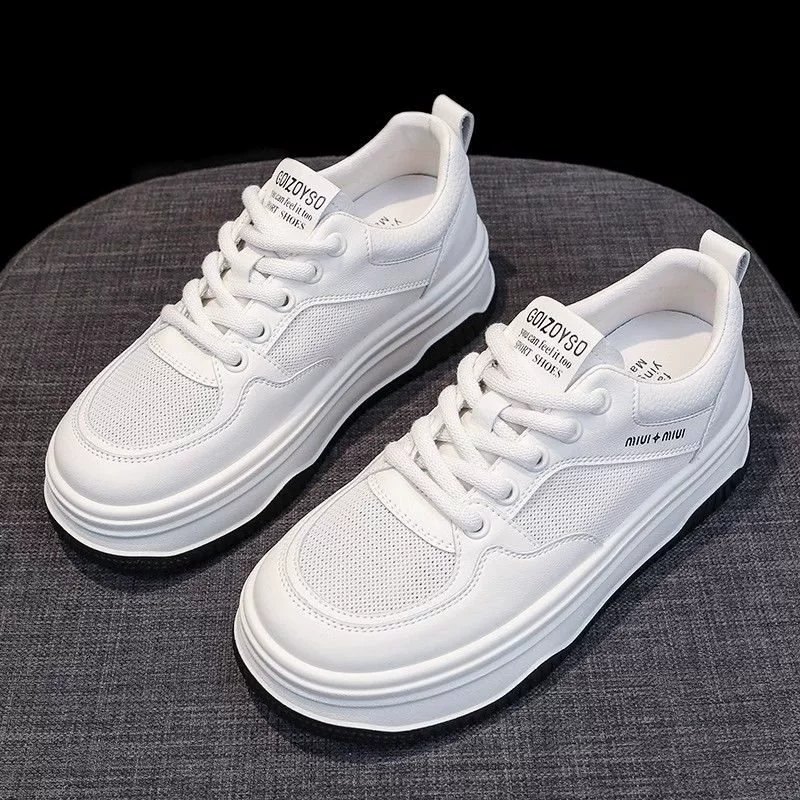 Universal breathable sports white shoes for leisure, trend of season