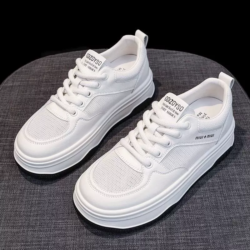 Universal breathable sports white shoes for leisure, trend of season