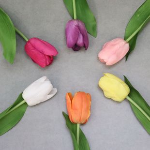 Mud lotus brand high -end simulation flower feel moisturizing tulip photography ornament home decoration fake flower manufacturers direct sales