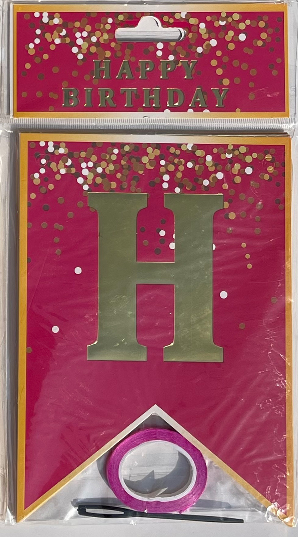 HAPPY BIRTHDAY fiesta de cumpleaños en inglés diseño diagonal de bandera de cola de mermaid letras banderas de color