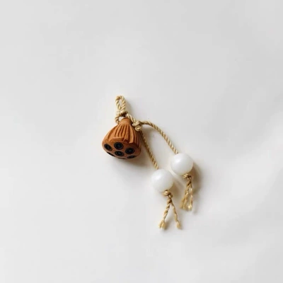 Beads, and Decorative — Zərgərlik ara hissələri - peach-wood-lotus-pendant-style-pendant-carry