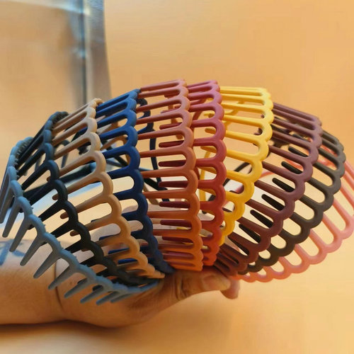 Korean version of popular long-tooth candy-colored plastic sanding face-washing hairband, stylish and simple toothed hair accessory