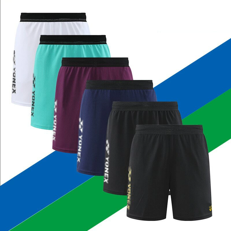 Новые летние шорты для бадминтона, быстросохнущие брюки для мячей YY для мужчин и женщин в одном стиле, спортивные дышащие шорты для соревнований, летняя оптовая продажа